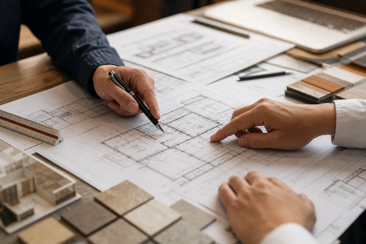 ให้คำปรึกษาเรื่องการออกแบบทุกขั้นตอนโดยสถาปนิก Grid Architect พร้อมแบบก่อสร้าง วัสดุ งบประมาณ และการประสานงานโครงการ