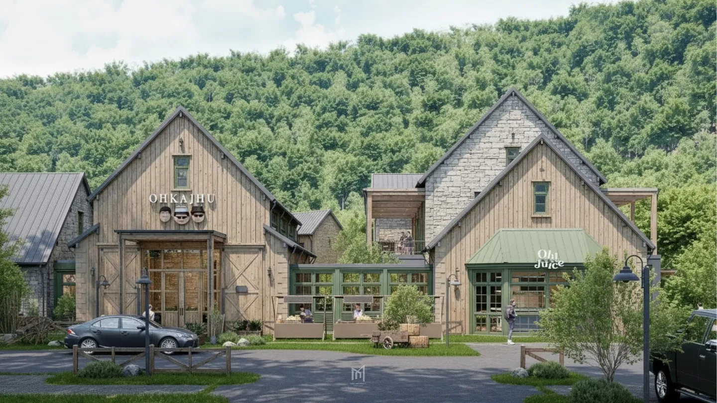 ออกแบบตกแต่งภายในร้านอาหารโอ้กะจู๋ จังหวัดภูเก็ต โดย Grid Architect